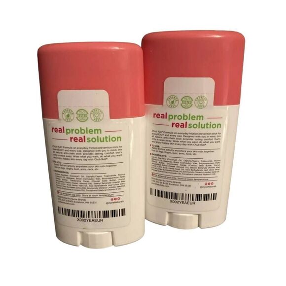 Set of 3 Zone Naturals Chub Rub All Natural Anti-chafing Stick - Picture 2 of 2